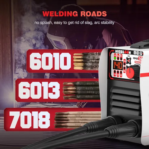 Vista 5 de Máquina de soldadura de palo 140A 110V pequeña máquina de soldadura ARC Mini soldador portátil MMA, soldador inversor IGBT con VRD, arranque