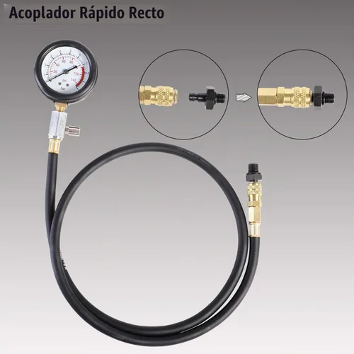 Vista 5 de YSTOOL Kit de prueba de presión de aceite, medidor profesional de presión de aceite para diagnóstico de motor con adaptadores de manguera y estuche