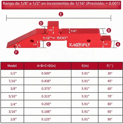 Vista 5 de Barras de configuración de mesa de enrutador, juego de 7 bloques de configuración de aluminio de precisión con medidor de altura para accesorios