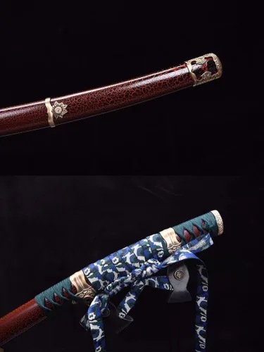 Vista 9 de Tachi - Espada Katana hecha a mano, espada samurái japonesa real (espada completa de acero), regalos de lujo para él