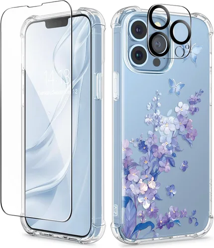 Vista 51 de GVIEWIN - Funda para iPhone 11 con protector de pantalla + protector de lente de cámara, cubierta protectora transparente suave de poliuretano