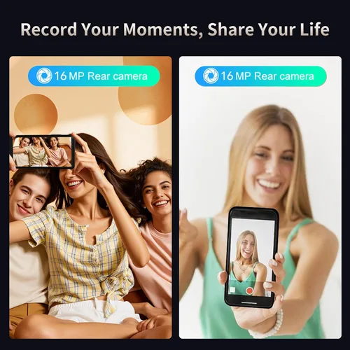 Vista 3 de Luocute Reproductor de MP3 de 64 GB, BT WiFi 12 reproductor de música con pantalla táctil HD de 4.99 pulgadas, cámara de 16 MP, reproducción