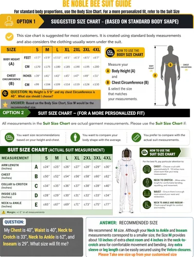 Vista 6 de Traje de apicultura profesional de 3 capas – Traje de abeja protector resistente para un manejo seguro y eficiente de la apicultura.