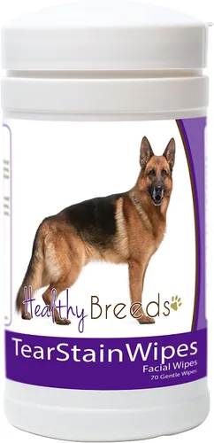 Vista 4 de Healthy Breeds Toallitas quitamanchas de lágrimas para perros para pastor australiano – Más de 100 razas – Limpiador facial de ojos – 70 toallitas