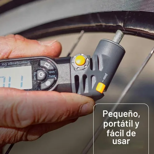 Vista 2 de Topeak SmartGauge D2 - Medidor digital de presión de neumáticos, compatible con Presta/Schrader, 250 Psi/17 bar, lector de presión de aire
