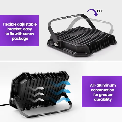 Vista 6 de Paquete de 2 Luces Negras LED de 30W, Luz de Inundación de Luz Negra con Interruptor de Encendido/Apagado Cable de 6.7 Pies, Luces Negras