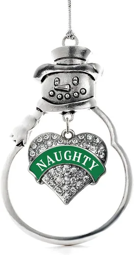 Vista 190 de Inspired Silver - Big Sis - Adorno de Navidad plateado - Adorno de árbol de Navidad con dije de corazón con circonita cúbica - Decoración colgante