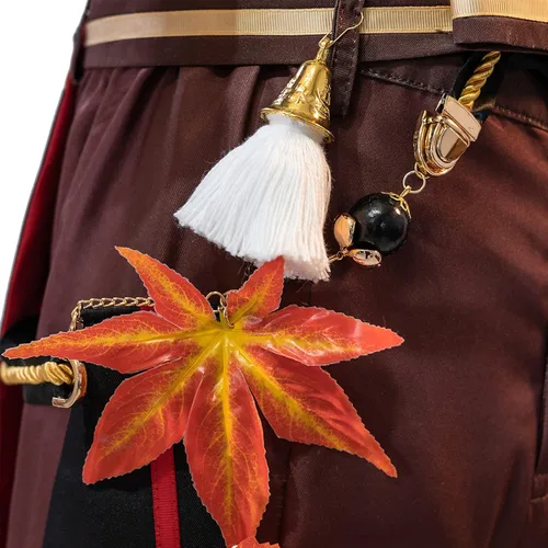 Vista 4 de NSPSTT Kazuha Genshin Impact Cosplay Kaedehara Kazuha Cosplay para hombres disfraz de kimono japonés juego de cosplay talla XL