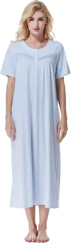 Vista 7 de Keyocean - Camisones para mujer, 100% algodón, suave, ligero, cómodo, ropa de dormir