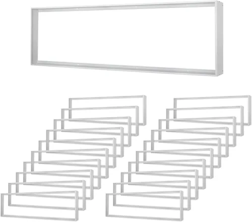 Vista 11 de Kit de montaje en superficie de 1 x 4 para panel plano LED, marco de techo de aluminio para 12 x 48 x 3.13 pulgadas, bueno para panel iluminado