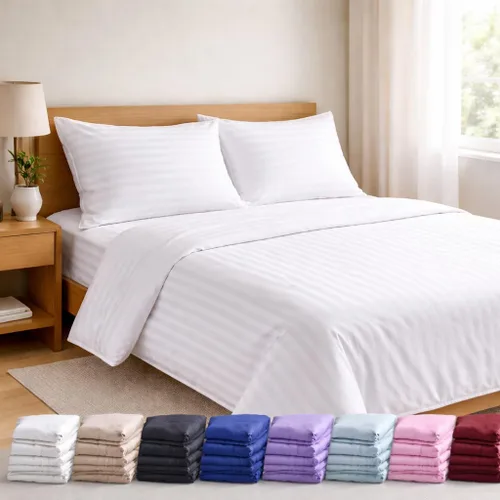 Vista 13 de Mattress-Homes Juego de sábanas de 4 piezas ultra lujosas 100% algodón suave de fibra larga de 16 pulgadas de profundidad, tamaño individual lavable