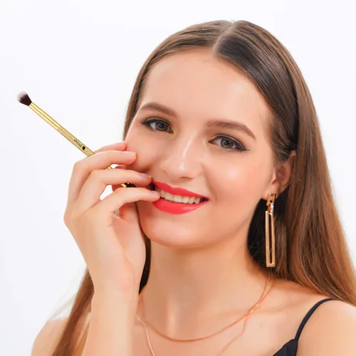 Vista 6 de DUcare Juego de brochas de sombra de ojos + juego de limpiador de brochas de maquillaje