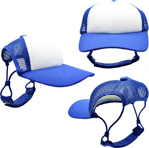 Vista 21 de DIY PupLid Trucker Hats (negro/blanco, XXS) - Sombrero de perro personalizable, lona en blanco para diseño personalizado, ajustable, protección