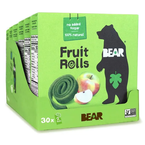 Vista 19 de BEAR Rollos de fruta real, paquete variado, 16 unidades (2 rollos por paquete)