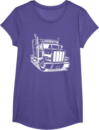 Vista 61 de Diesel Big Rig 18 Wheeler - Camiseta de camionero para camionero, Negro, S