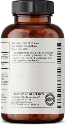 Vista 6 de Futurebiotics Vitamina K2 con D3, soporte 2 en 1, 5000 UI de vitamina D3 y 90 mcg de vitamina K2 MK-7 sin OMG, 120 tabletas