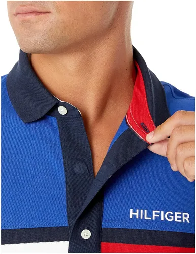Vista 4 de Tommy Hilfiger Polo para hombre con botones magnéticos ajuste personalizado