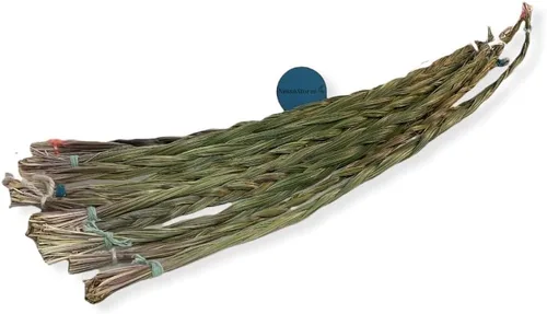 Vista 2 de NessaStores Sweetgrass - Trenza de incienso para manchas – Hecho a mano de 20 a 25 pulgadas Natural y aromático JC-153 (1 unidad)