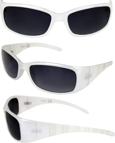 Vista 3 de AlterImage Boardwalk Fashion - Lentes de sol retro para motocicleta para hombres o mujeres, 3 pares envolventes de color rojo, negro y blanco