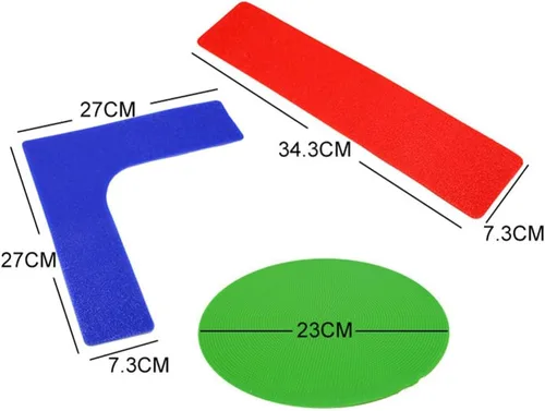 Vista 2 de LIOOBO 13 marcadores de puntos para cancha de tenis, líneas de límite, marcadores de punto de pista de pickleball para niños, baloncesto, fútbol