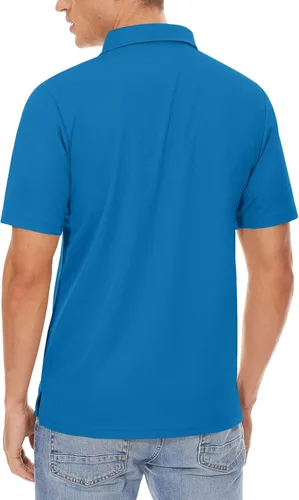 Vista 3 de CRYSULLY Camisa táctica de golf de manga corta para hombre, con botones, estilo militar