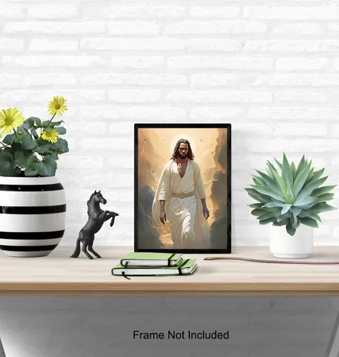 Vista 5 de Arte de pared de Jesús para afroamericanos, póster de Jesucristo, inspiración, arte de pared cristiano y decoración para mujeres negras, hombres