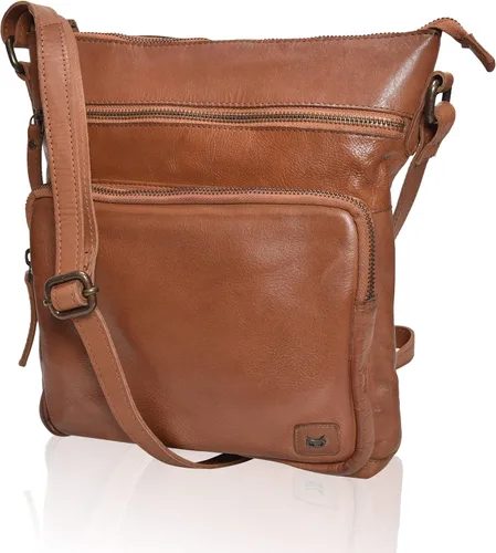 Vista 20 de Bolsos cruzados de cuero genuino y carteras para mujeres, bolsos de hombro cruzados hechos a mano, elegantes y modernos
