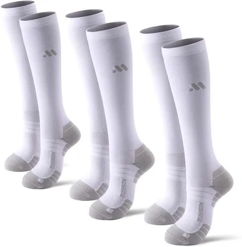 Vista 9 de Calcetines de compresión para mujeres y hombres, soporte de 15-20 A01-negro/gris/verde