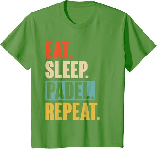 Vista 56 de Eat Sleep Padel Repeat - Camiseta de pádel retro vintage, Negro