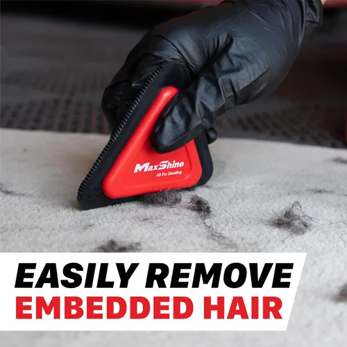Vista 4 de Maxshine Mini herramienta universal para eliminar el pelo de mascotas, cepillo de dientes de 3 lados para interior del automóvil, alfombras, perros
