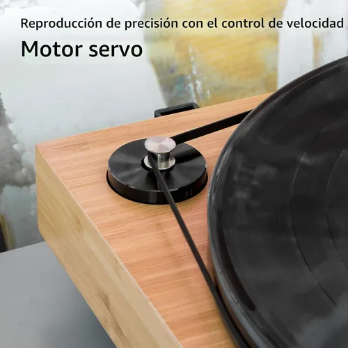 Vista 3 de Fluance RT82 - Tocadiscos de vinilo de alta fidelidad de referencia con cartucho Ortofon OM10, motor de control de velocidad, zócalo de madera MDF