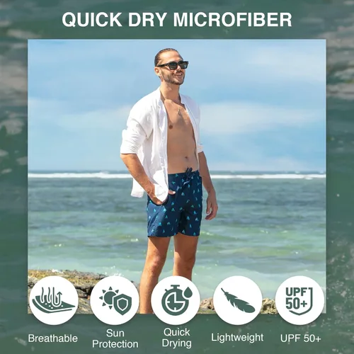 Vista 2 de Kanu Surf Mens Monaco Swim Trunks (Regular & Extended Sizes)