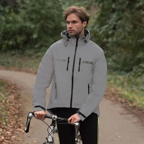 Vista 4 de Proviz REFLECT360 - Chaqueta para hombre color plateado