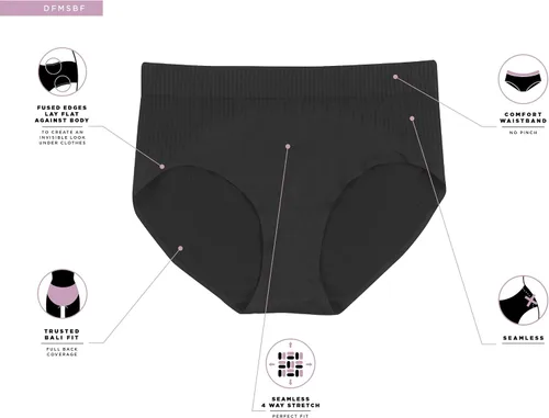 Vista 4 de Bali Comfort Revolution - Ropa interior moderna sin costuras para mujer, calzones elásticos en 4 direcciones