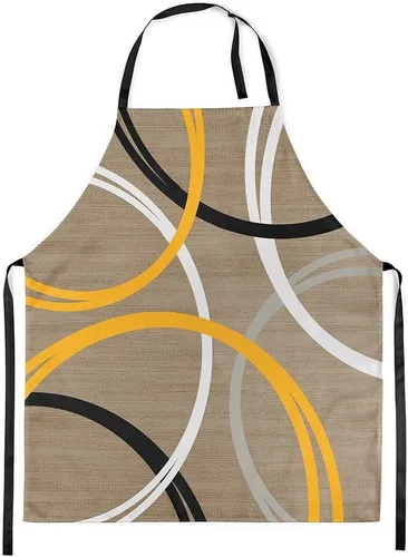 Vista 41 de Castle Fairy Delantal de cocina geométrico en espiral, moderno delantal impermeable con rayas simples para adultos (sin bolsillo), 31 x 26 pulgadas