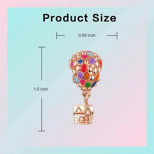 Vista 6 de LUXILLA - Abalorio de plata de ley 925 con diseño de corazón y corazón para la familia, ideal para pulseras, collares, Día de San Valentín, Día