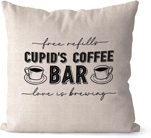 Vista 9 de Better Together - Fundas de almohada de 16 x 16 pulgadas, de lino y algodón, con citas románticas, funda de almohada, regalo del día de San Valentín