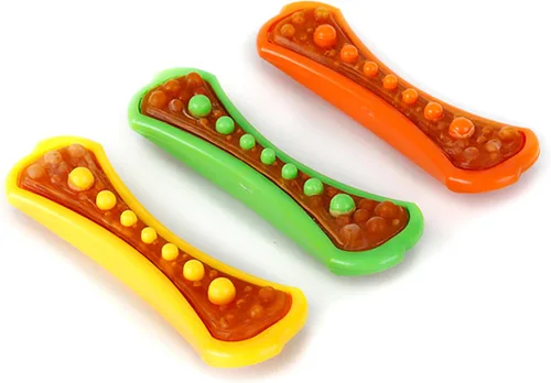 Vista 11 de Hartz Chew 'n Clean Tuff Bone - Juguete masticable resistente para perros, grande, paquete de 3 Varía
