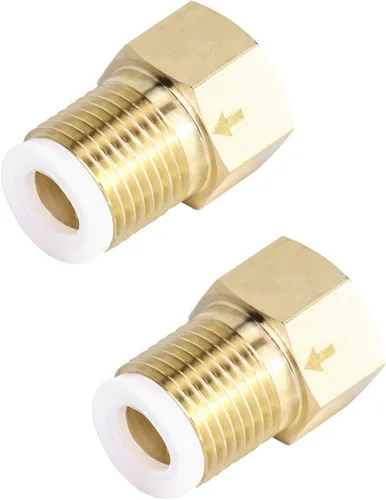Vista 7 de QWORK Válvula de retención unidireccional de latón, hembra de 1/2" a rosca macho de 1/2" de prevención de reflujo