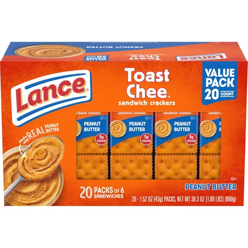 Vista 9 de Lance - Galletas saladas tipo sándwich, Captain's Wafers, paquete variado, 10 paquetes individuales, 6 sándwiches en cada uno
