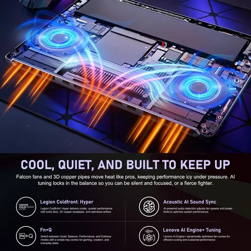 Vista 7 de Lenovo Legion 5a RTX 5060 Ryzen 7 250 16GB DDR5 1TB SSD portátil