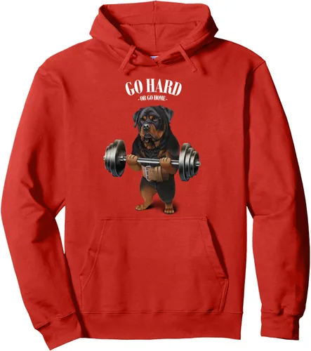 Vista 15 de Rottweiler - Sudadera con capucha para levantamiento de pesas y gimnasio, Negro, S