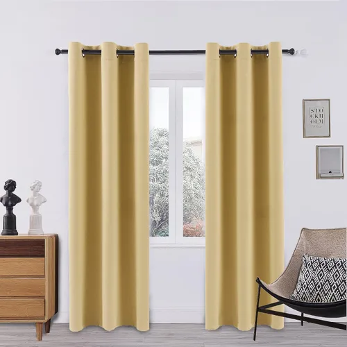 Vista 82 de Pickluc - Paneles de cortinas opacas con ojales, cortinas para bloquear la luz para el dormitorio, aisladas térmicamente, reducción de ruido