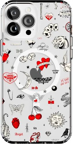 Vista 14 de Casely Funda de teléfono para iPhone 13 Pro Max Arte del caos Grateful Dead Skull Compatible con MagSafe/funda para 13 Pro Max