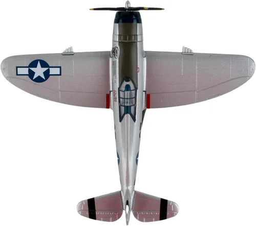 Vista 8 de Sello postal P-47 Thunderbolt "Kansas Tornado II" 1/100 Modelo de avión de combate coleccionable de la Segunda Guerra Mundial – Réplica histórica