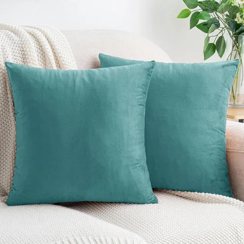 Vista 56 de HWY 50 fundas de almohada decorativas de terciopelo sólido para sofá, sala de estar., Terciopelo, gris, 20x20 pulgadas