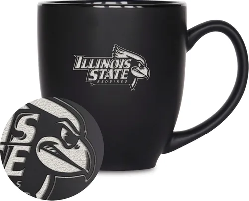 Vista 297 de Rico Industries - Taza de cerámica mate negra con grabado láser estándar de 15oz para NCAA (escuelas T & U) - Para bebidas calientes o frías