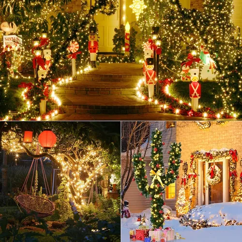 Vista 6 de Brizled - 100 luces LED para árbol de Navidad de 33 pies, solo encendido constante, 5mm de ángulo amplio, luces de 120 V con certificación UL