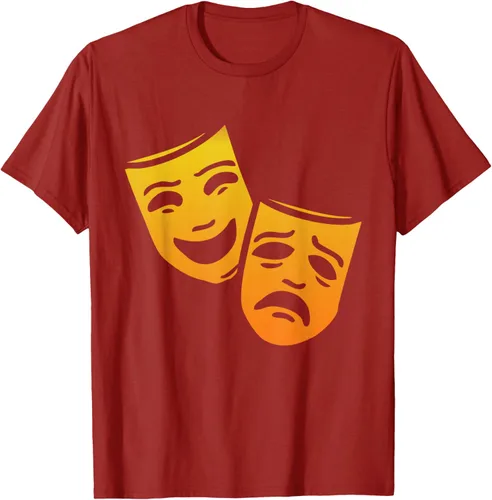 Vista 49 de Comedia y tragedia griega teatro máscaras camiseta