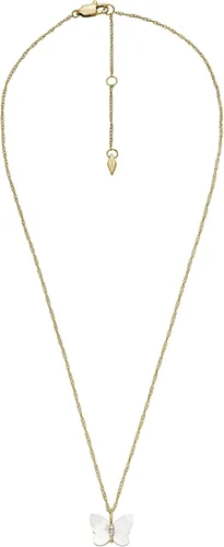 Vista 3 de Fossil - Collar con colgante de acero inoxidable en tono dorado para mujer